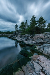 Scenic view of river against sky