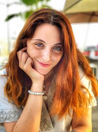 Portrait of smiling young woman