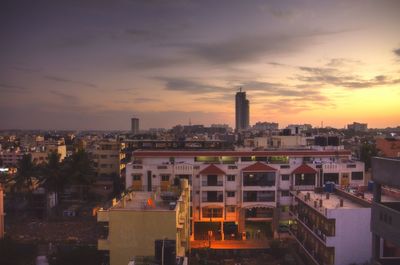 City at sunset