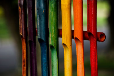 Close-up of multi colored pencils