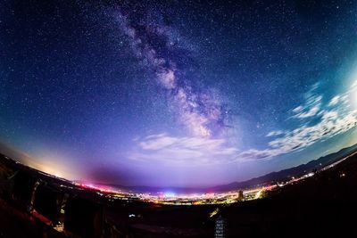 Low angle view of sky at night