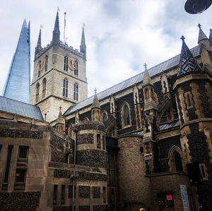 Low angle view of historic building against sky
