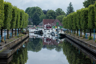 View of canal along buildings