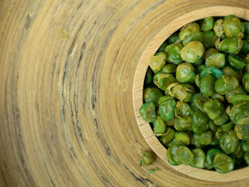 High angle view of vegetables in container