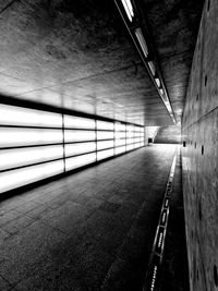 View of empty subway tunnel