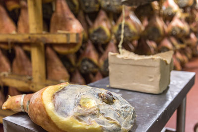 Close-up of food for sale at market stall