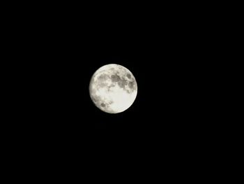 Low angle view of moon in sky