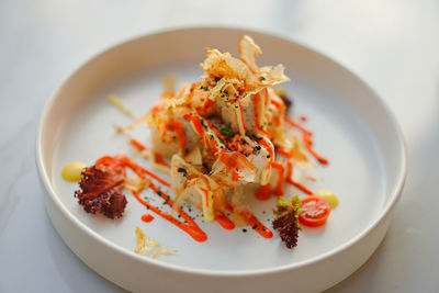 Close-up of food in bowl on table