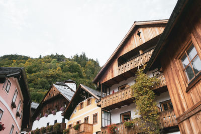 Low angle view of buildings against sky