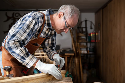 Man working at workshop