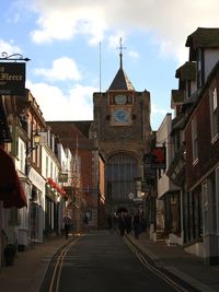 Street amidst buildings in town