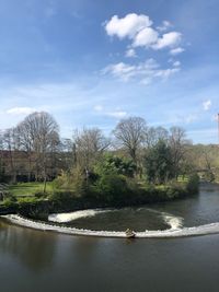 Scenic view of river against sky