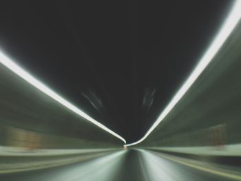 Blurred motion of tunnel