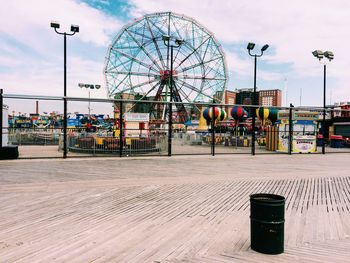 View of rides at amusement park