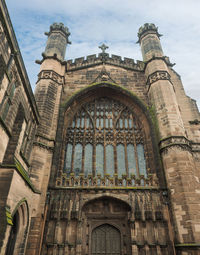 Low angle view of historical building against sky