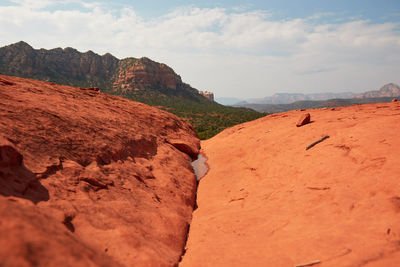 Scenic view of mountain against sky