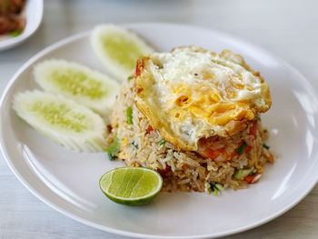 Close-up of food in plate