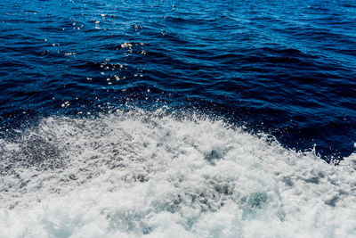 High angle view of rippled water