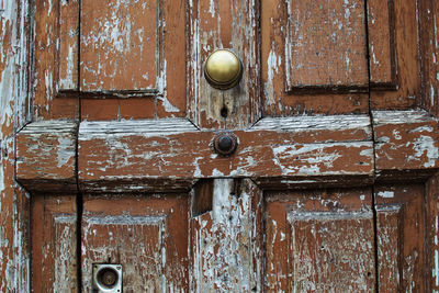 Full frame shot of old door