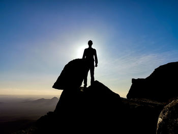 Man standing on mountain