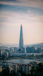 Modern cityscape against sky