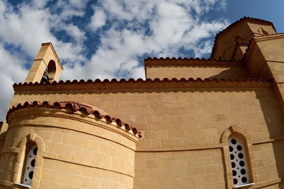 Low angle view of traditional building against sky