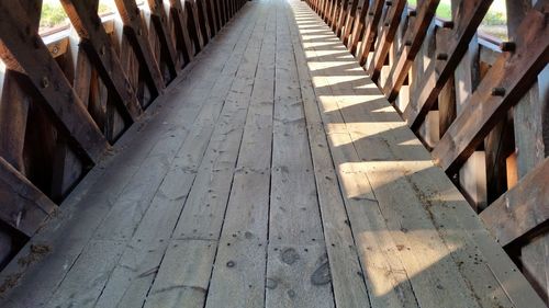 Low angle view of pedestrian walkway