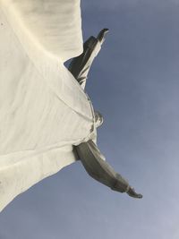 Low angle view of statue against the sky