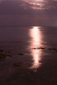 Scenic view of sea during sunset