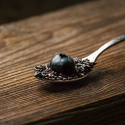 Close-up of food on table