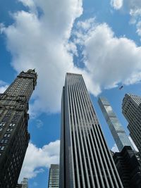 Low angle view of modern building against sky