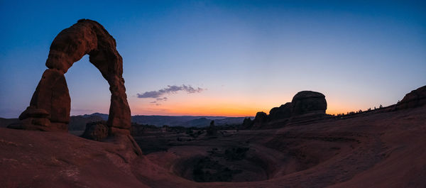 Rock formations at sunset