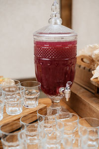 Close-up of drink on table