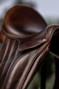 Close-up of leather jacket