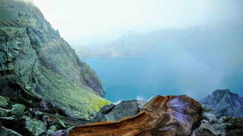 Panoramic view of rocky mountains