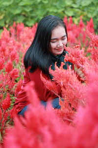 Surrounded by flowers