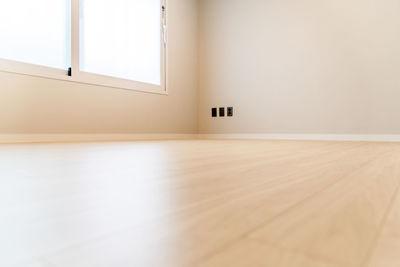 Empty wooden floor in room
