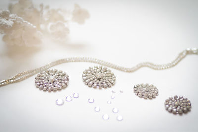 Close-up of necklace