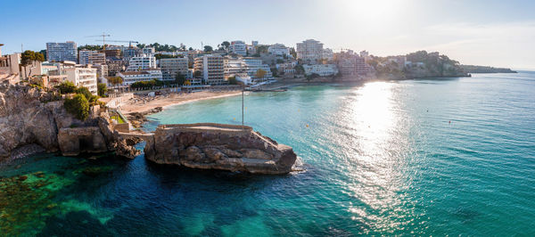 Aerial view of the capital of mallorca - palma de mallorca in spain.