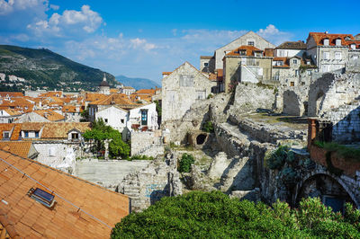 Buildings in a town