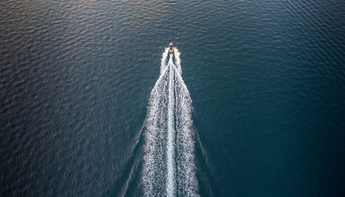 High angle view of sea