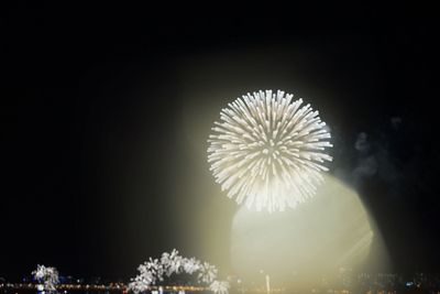Low angle view of firework display
