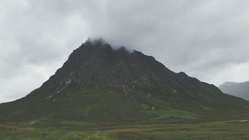 Low angle view of mountain against sky