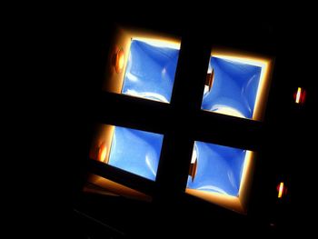 View of building through window