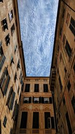 Low angle view of buildings against sky