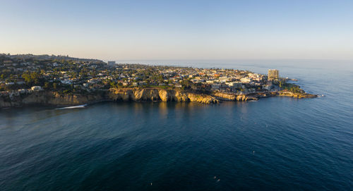 Coast of la jolla, california, drone view.