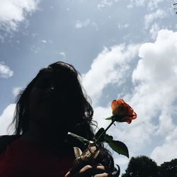 Low angle view of tree against clear sky