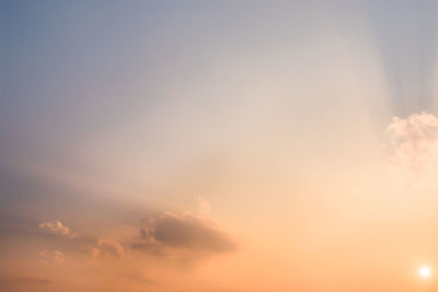 Low angle view of sky during sunset