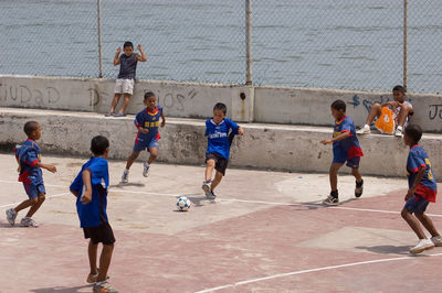 People playing with ball