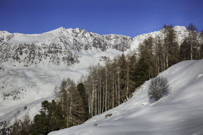 Snow covered mountain against sky